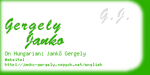 gergely janko business card